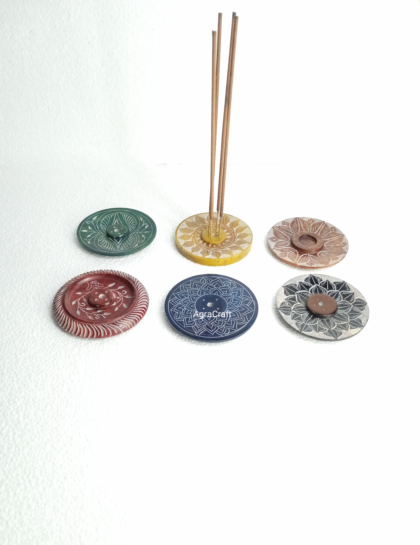 Agracraft decorative Multi colour Agarbatti plate