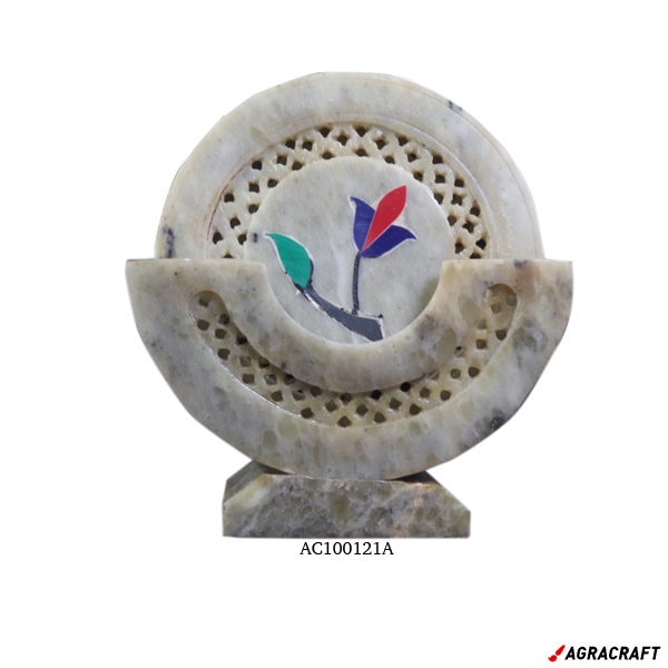 Handicraft  Marble Coaster Set Inlay Net Work