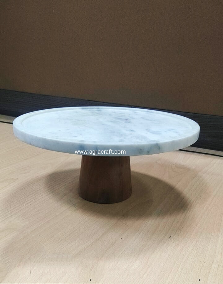 Agracraft Marble Decorative Circle Cake stand