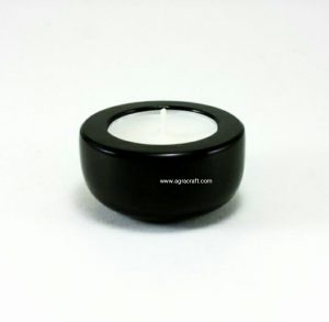 Black Soapstone Decorative Candle Holder for Diwali