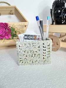 Agracraft Marble Soapstand Pen card stand for study table