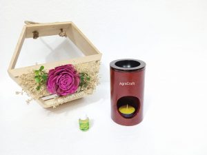 Ac Marble Soapstone Red T-Candle light Aroma Burner For Home