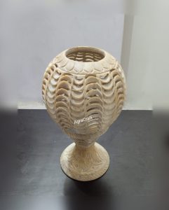 Agracraft Marble Soapstone Unique Style Candle stand Boll