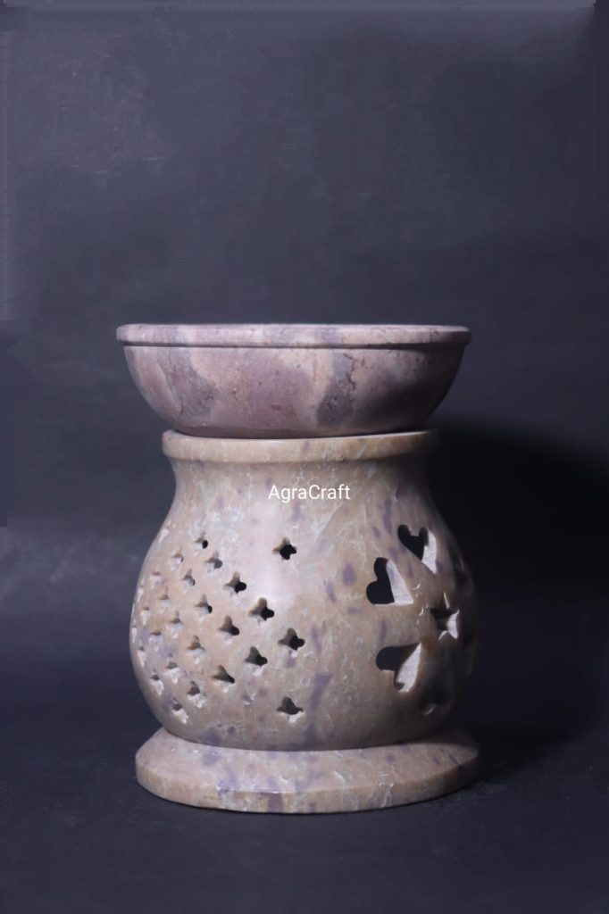 Agracraft Soapstone Style Aroma Diffuser Handmade Jaali work
