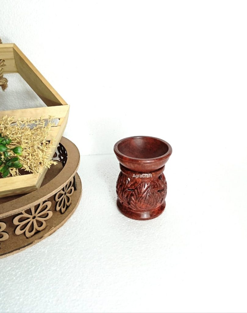 Agracraft Soapstone New Style Red Aroma Diffuser Handmade