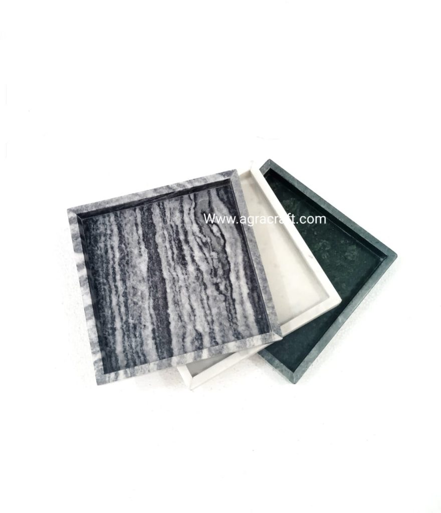 Agracraft Marble Stone Decorative Tray for serving