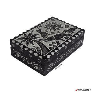 Handicraft Marble Box Touching Forest Fighting Art Work