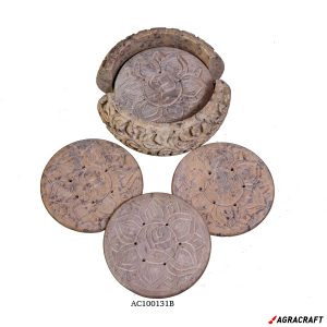 Handicraft Marble Coaster Set (Tea Plate) Carving Work