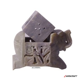 Handicraft Marble Elephant Candle Stand Carving Work