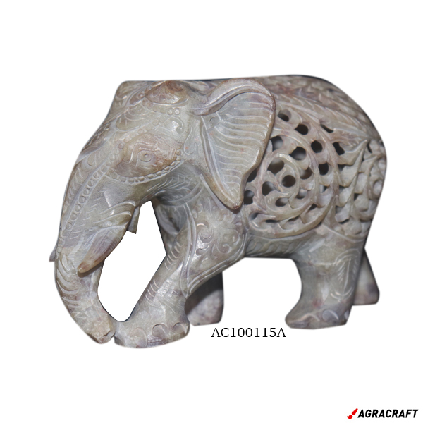 Handicraft Marble Elephant Fine Carving
