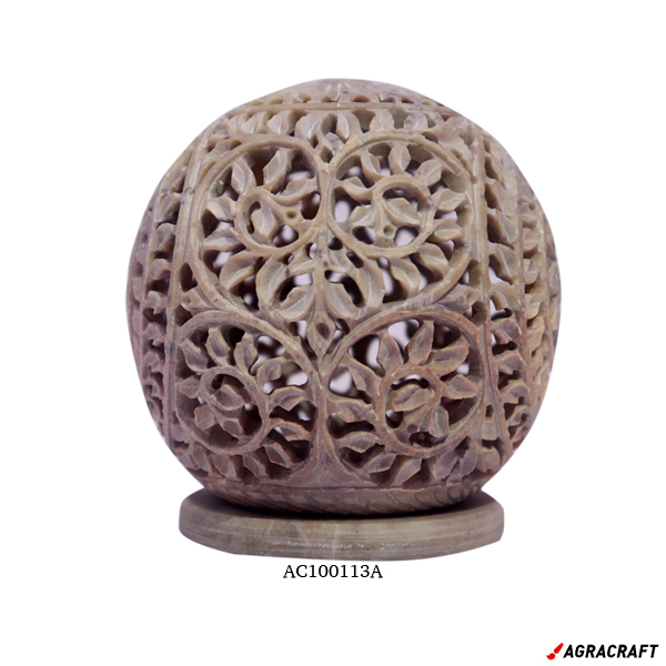 Agracraft Handicraft Marble Tea Light Holder Carving Work
