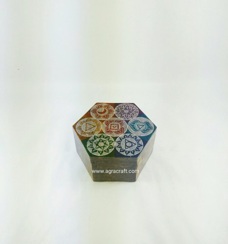 Agracraft Marble vastu Shastra hexagone box