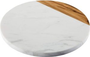 White Marble Wood Chopping Board