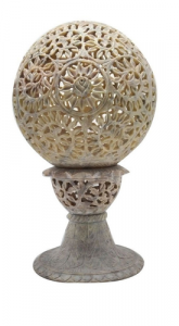 Antic Soapstone Tea Light Candle Holder for Dinner